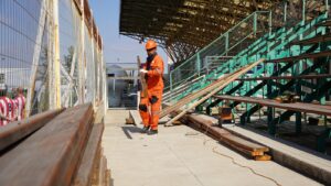 AUTORIDADES Y COMUNIDAD DEPORTIVA COLOCAN LA PRIMERA PIEDRA PARA LA REMODELACIÓN DEL ESTADIO ÍTALO COMPOSTO